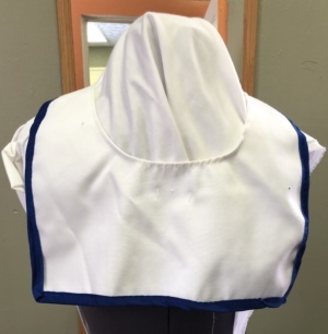 White and Medium Blue False Shirt Collar-SHT CLR 8022