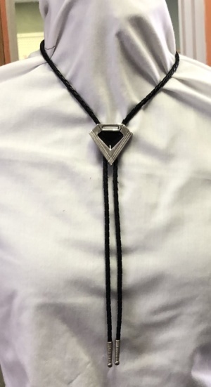Black and silver String Ties-STR TI 1003-Length 35