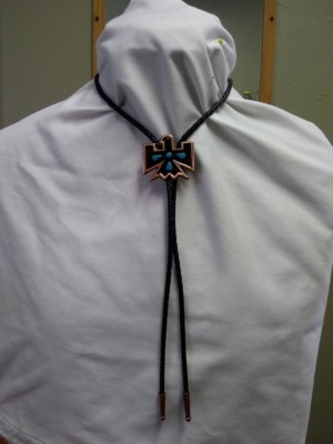 Black and turquoise String Ties-STR TI 1006-Length 36