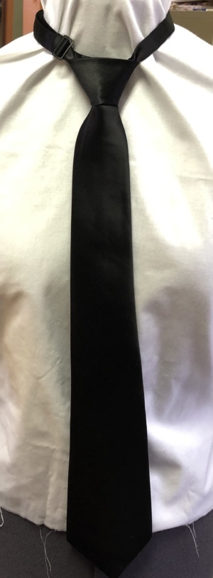 Black Necktie-TI 1002- Solid (Tie: 20 in; Neck Max.: 20 in.)