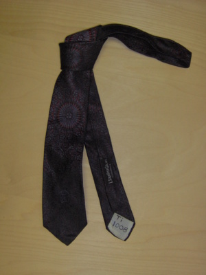 Black and Red and Blue Necktie-TI 1008- Spiral Pattern