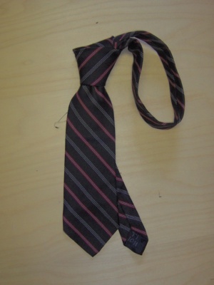 Black and Red and White Necktie-TI 1011- diagonal design