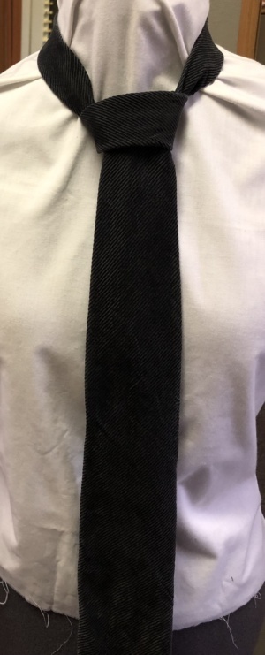 Black Necktie-TI 1019- Corduroy plain.