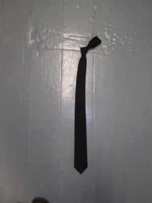 black Necktie-TI 1024- tie with tonal stitched pattern