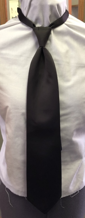Grey Necktie-TI 2000- Solid (Tie: 19; Neck: Adjustable) curved end