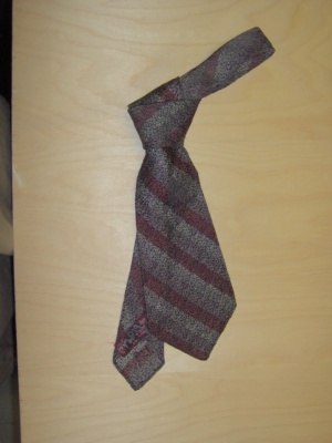 Grey and red and brown Necktie-TI 2019- diagonal stripe