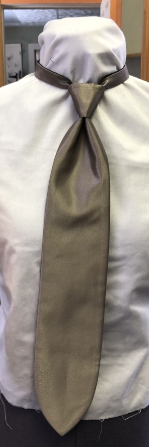 Grey Necktie-TI 2036- Solid (Tie: 19; Neck: Adjustable), curved end