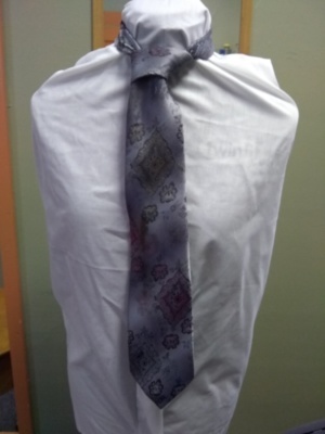 Grey Necktie-TI 2044- Floral/diamond pattern