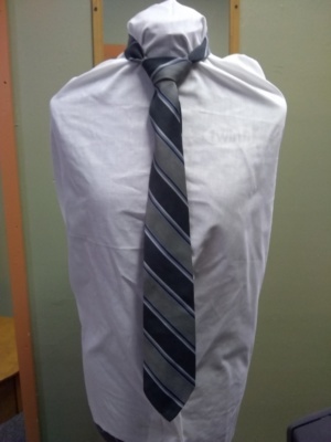 Grey and blue Necktie-TI 2048- Diagonal stripes