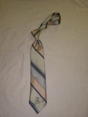 Grey and pink and navy Necktie-TI 2051- stripes