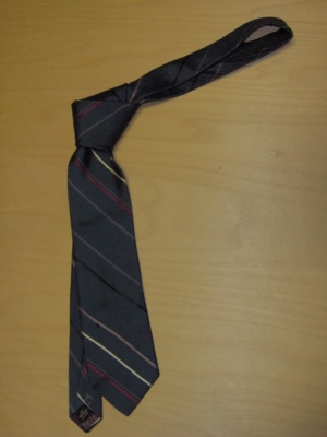 Green and white Necktie-TI 3016- Striped