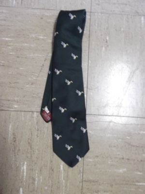 green Necktie-TI 3033- duck pattern