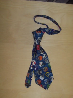 Blue and red and yellow Necktie-TI 4001- Football helmets