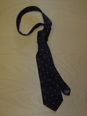 Blue and red and white Necktie-TI 4202- solid with small swirl design