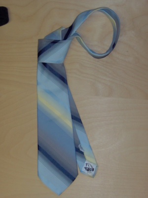 Blue and yellow Necktie-TI 4208- diagonal stripe