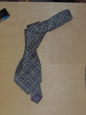 Blue and navy and yellow Necktie-TI 4216- diamond design with liturgical design