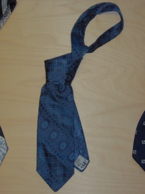 Blue Necktie-TI 4221- diagonal stripe design