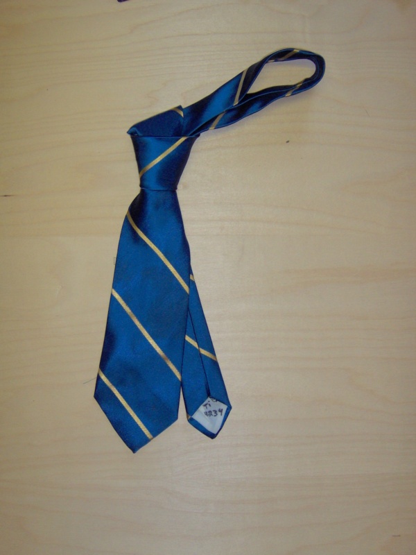 Blue and gold Necktie-TI 4234- diagonal stripe