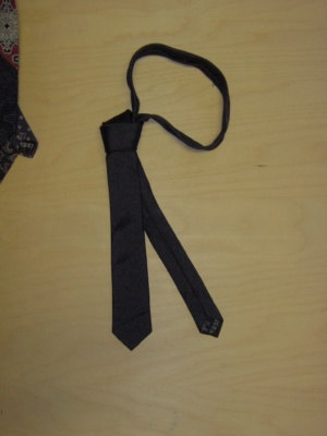 navy Necktie-TI 4235- shantung weave solid