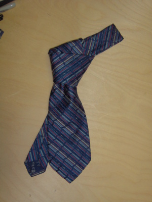 Blue and red and yellow Necktie-TI 4252- diagonal stripe