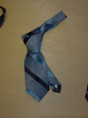 Blue and navy Necktie-TI 4260- diagonal stripe