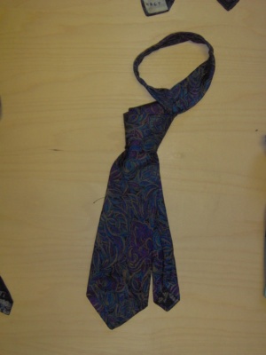 Purple and blue and brown Necktie-TI 4261- Abstract design; silk