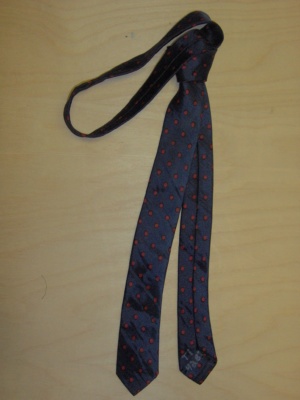 Navy and red Necktie-TI 4287- polka dots