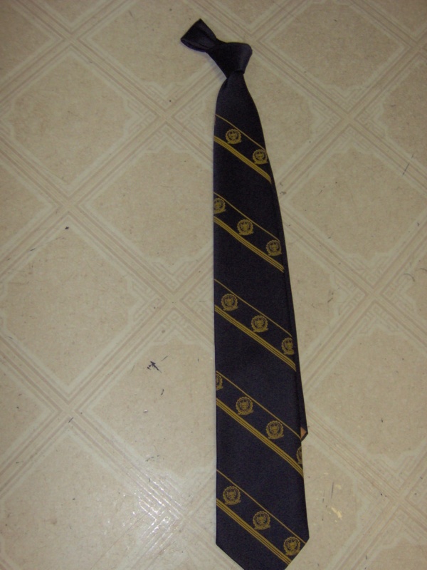 Blue and gold Necktie-TI 4317- MBBC seal striped design