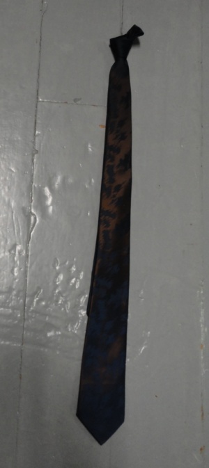 navy Necktie-TI 4372- Solid with gold sheen