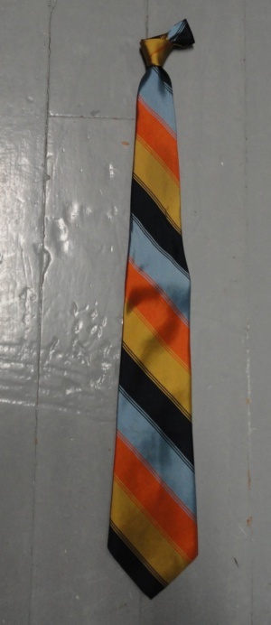 Blue and yellow and orange Necktie-TI 4373- striped