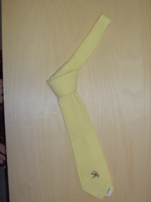 yellow Necktie-TI 5005- plain with embroidered duck