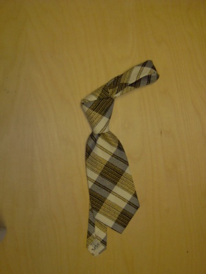 Yellow and white Necktie-TI 5011- Plaid