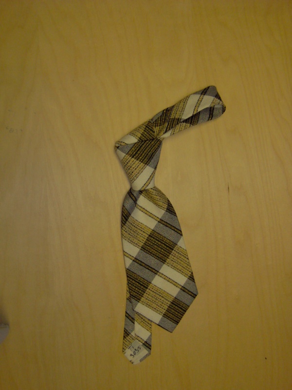 Yellow and white Necktie-TI 5011- Plaid