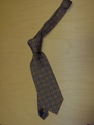 Yellow and blue Necktie-TI 5012- Geometric pattern
