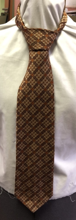 orange and tan and black Necktie-TI 6029- pattern