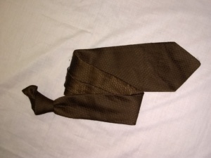 Dark brown Necktie-TI 6043- circle pattern