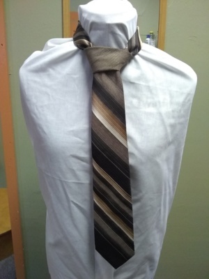 Brown and tan Necktie-TI 6259- Gradient striped
