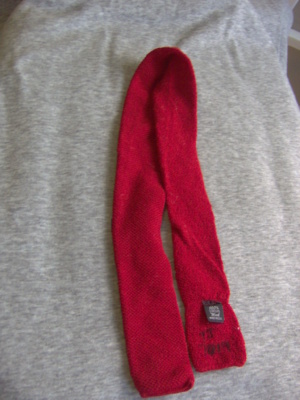 red Necktie-TI 7019- solid knit; wool