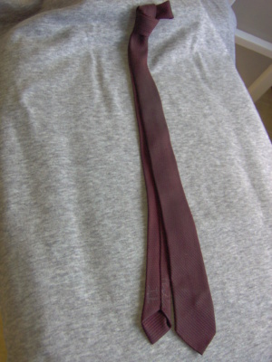 Red and black Necktie-TI 7021- solid interwoven