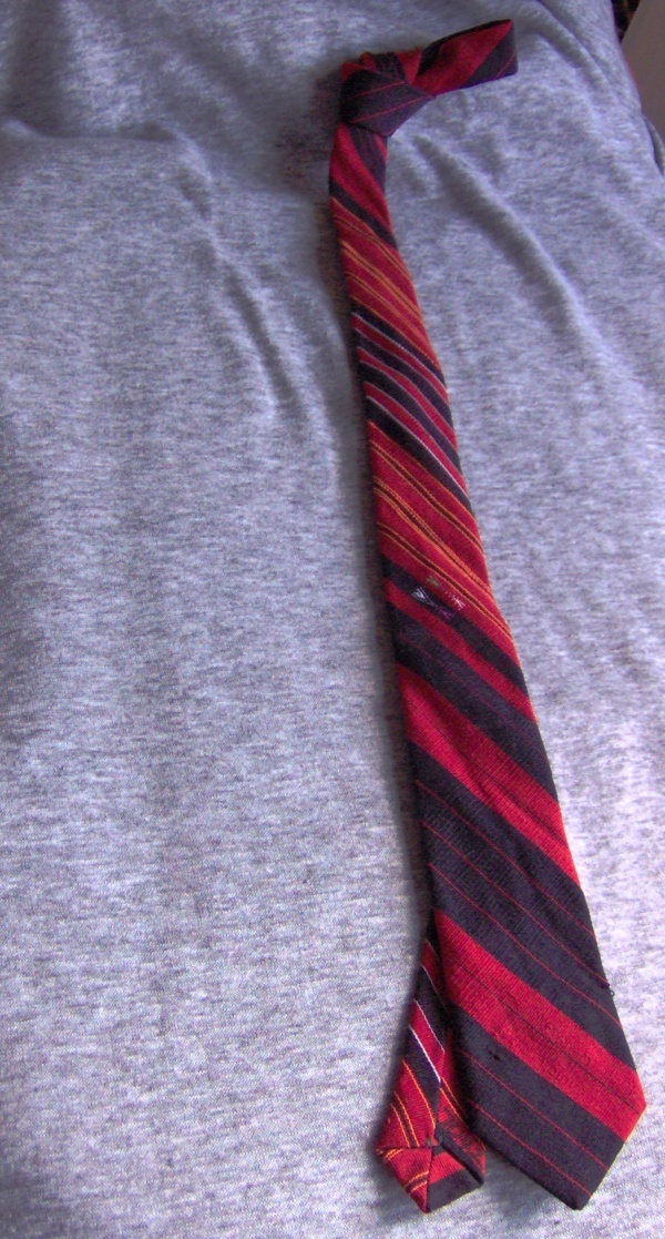 Red, blue, and yellow Necktie-TI 7042- Diagonal Stripe