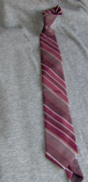 Burgundy, white, and silver Necktie-TI 7045- Diagonal Stripe
