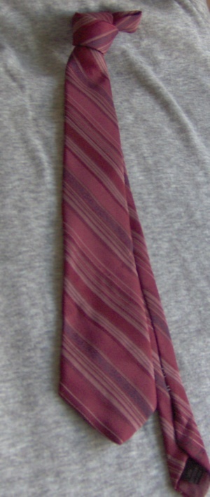 Burgundy, blue, and white Necktie-TI 7047- Diagonal Stripe