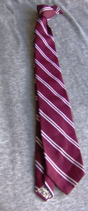 Burgundy and white Necktie-TI 7049- Diagonal Stripe