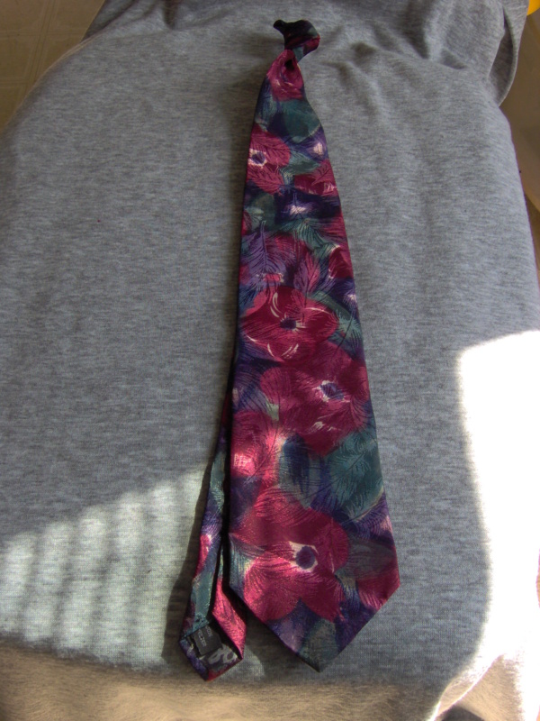 Burgundy, purple, teal, and cream Necktie-TI 7080- abstract design
