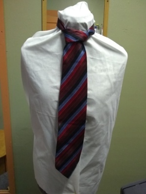 Red and blue Necktie-TI 7282- Diagonal stripes