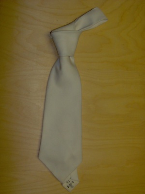 White Necktie-TI 8004- Solid knit