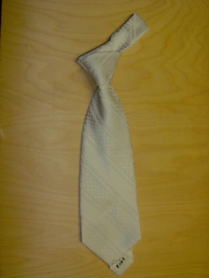 White Necktie-TI 8005- Geometric tone on tone