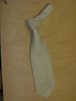 White Necktie-TI 8007- diagonal line tone on tone