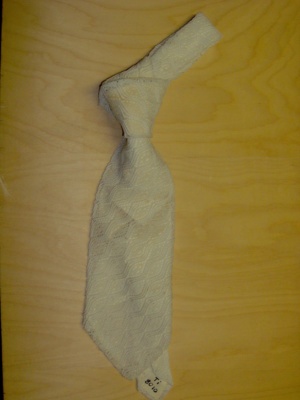 White Necktie-TI 8010- lace overlay