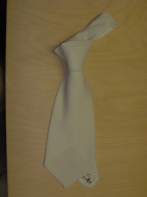 White Necktie-TI 8012- butterfly tone on tone